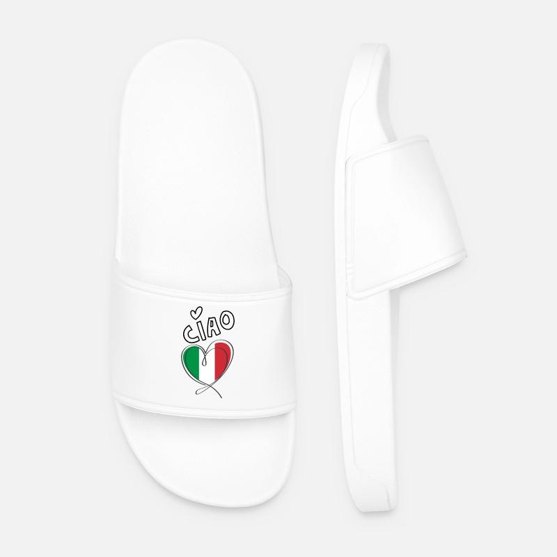 Ciao Italia - Männer Badelatschen - Weiß