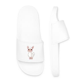 Lama Alpaka Llama Tier Geschenk - Männer Badelatschen - Weiß - Vorne