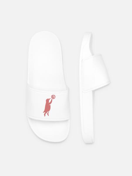 Penguin Basketball Basketball Player - Men’s Pool Sliders - white