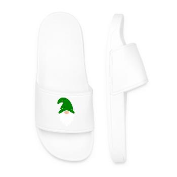 Emerald Gnome Garden Charm - Men’s Pool Sliders - white - Front