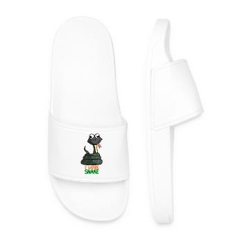 Dessin animé Serpent J’adore Serpent Animal de compagnie Serpent Serpent - Claquettes Homme - blanc - Devant