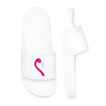 Silhouette du flamant rose - Claquettes Homme - blanc - Devant