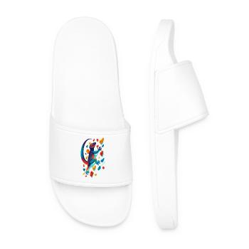 Cadeau de lézard grimpeur de gecko escaladeur de bloc - Claquettes Homme - blanc - Devant