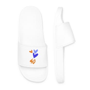 40. 40 YEARS. 40th ANNIVERSARY. 40 YEARS ANNIVERSARY. - Men’s Pool Sliders - white - Front