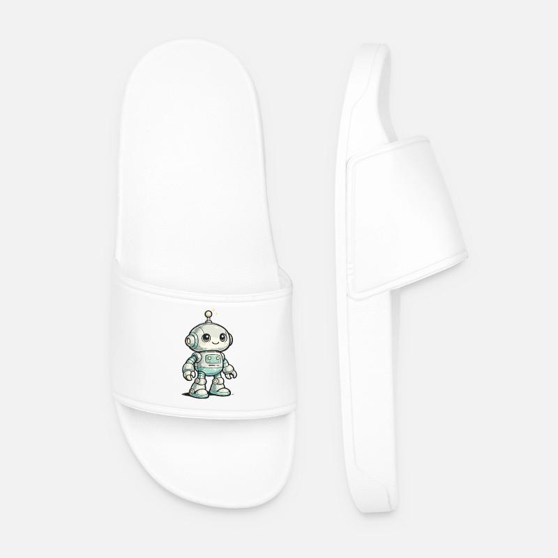Small space robot - Men’s Pool Sliders - white