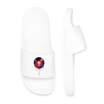 Vinyle qui goutte - Claquettes Homme - blanc - Devant