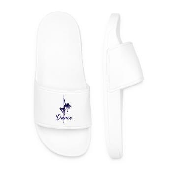 Pole Dance Silhouette – Elegant Pole Art - Men’s Pool Sliders - white - Front