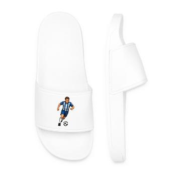 Football bleu et blanc - Claquettes Homme - blanc - Devant