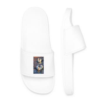 Swans in a play of colours - Men’s Pool Sliders - white - Front