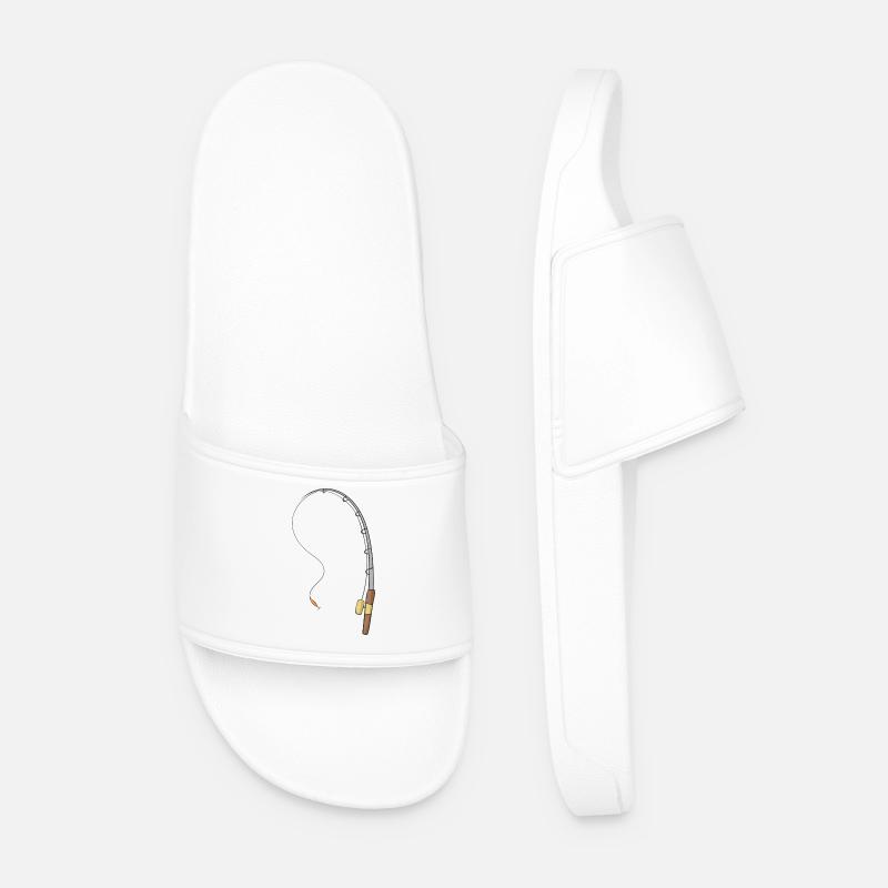 fishing rod - Men’s Pool Sliders - white