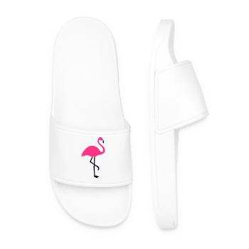 Flamingo summer sun beach - Men’s Pool Sliders - white - Front