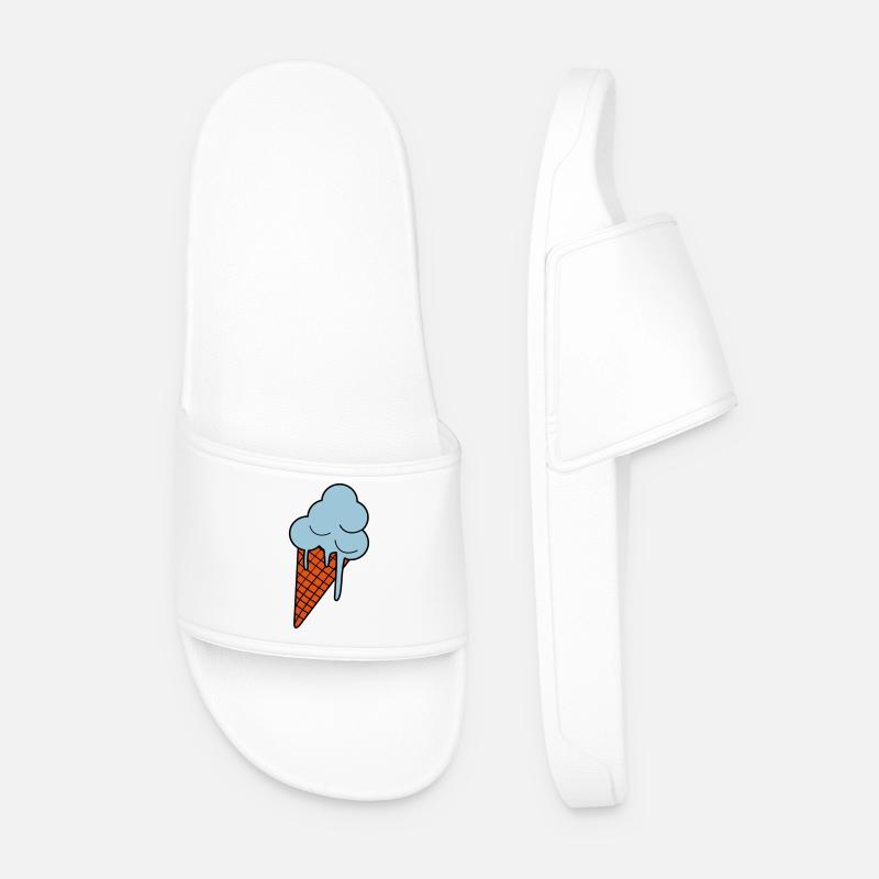 Schmelzendes Eis - Männer Badelatschen - Weiß