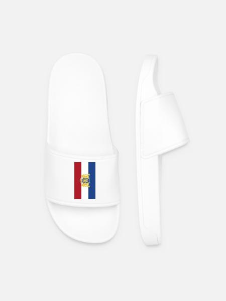 Netherlands flag phone case - Men’s Pool Sliders - white
