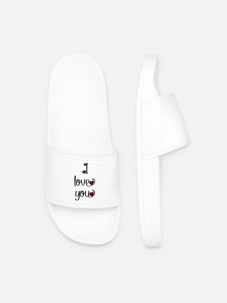 Je t'aime - Claquettes Homme - blanc