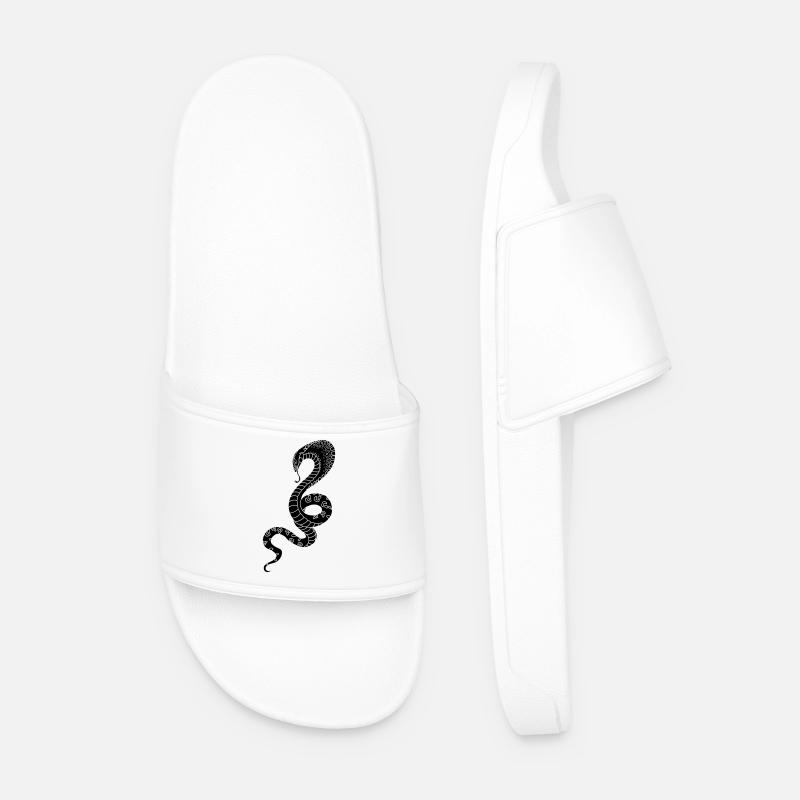 Snake - Men’s Pool Sliders - white
