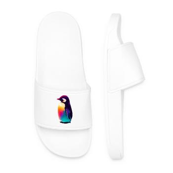 Pinguin - Männer Badelatschen - Weiß - Vorne