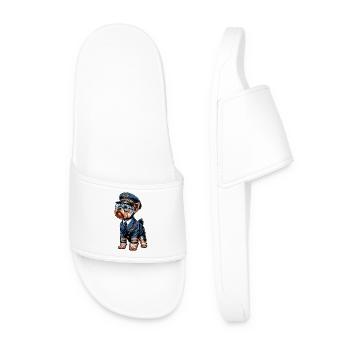 Yorkshire Terrier Pilot - Men’s Pool Sliders - white - Front