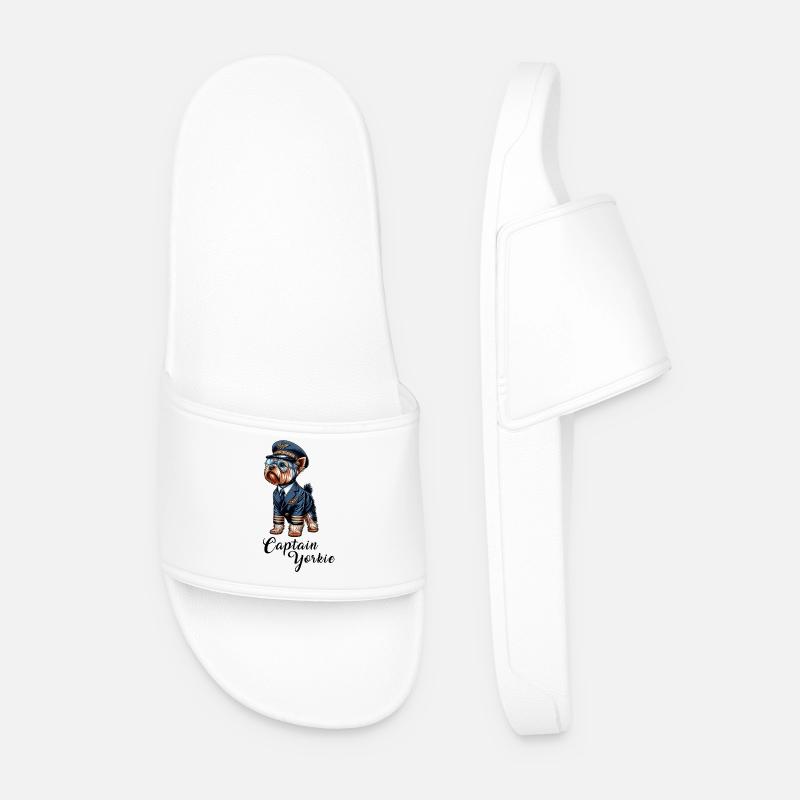 Yorkshire Terrier Pilot - Männer Badelatschen - Weiß
