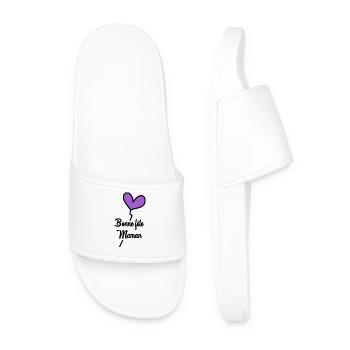 MAMAN. FÊTE DES MÈRES. BONNE FÊTE MAMAN - Claquettes Homme - blanc - Devant