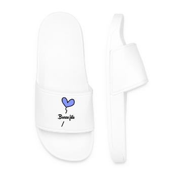 HAPPY BIRTHDAY. MOTHER'S DAY. FATHER'S DAY - Men’s Pool Sliders - white - Front