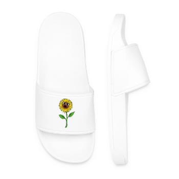 Sunflower Sunflowers Hobby Gardener Garden Nature - Men’s Pool Sliders - white - Front