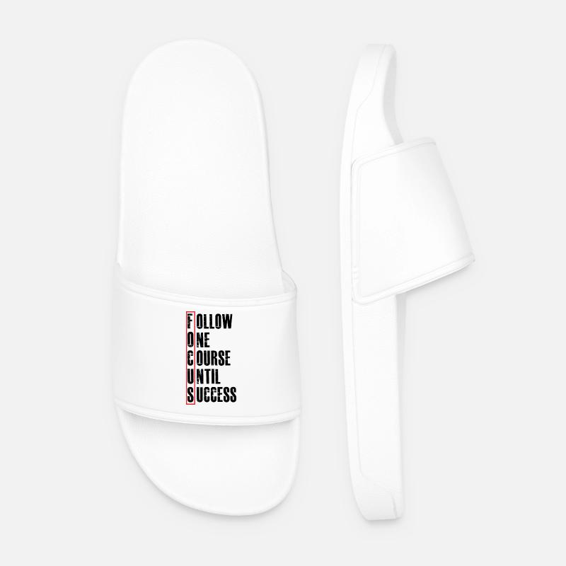 follow one course until - Men’s Pool Sliders - white