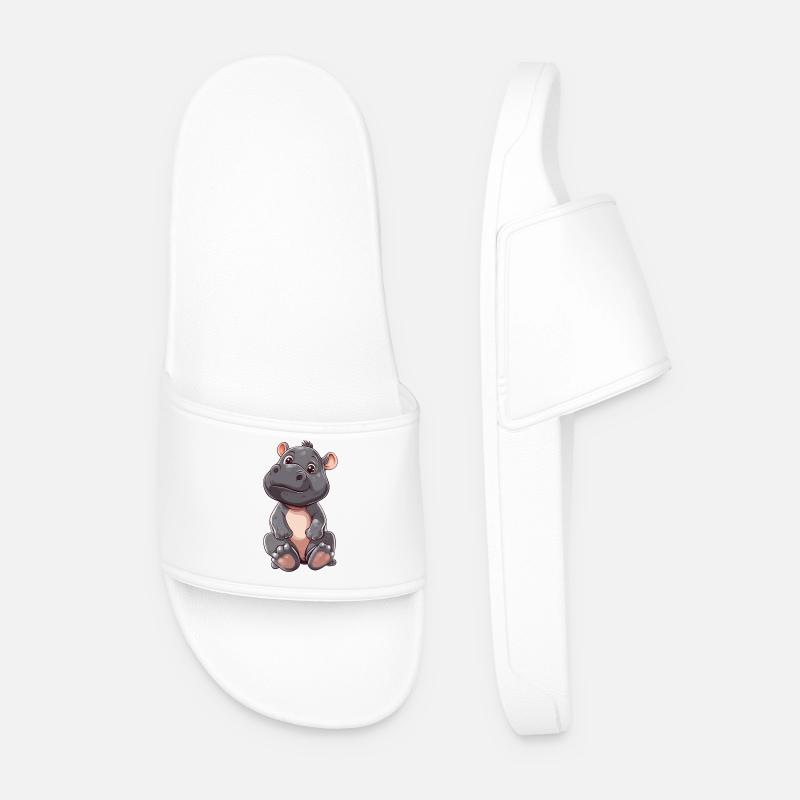 Nilpferd - Männer Badelatschen - Weiß