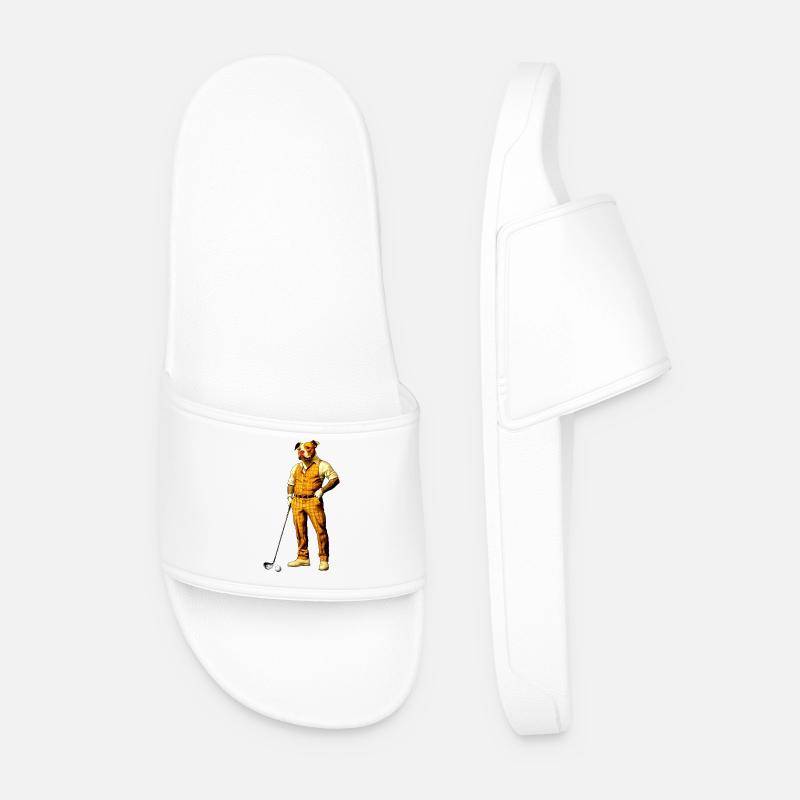 Pitbull Golfspieler - Männer Badelatschen - Weiß