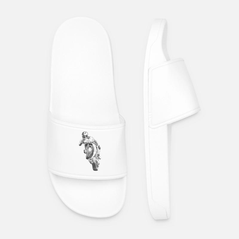 Motorrad - Männer Badelatschen - Weiß