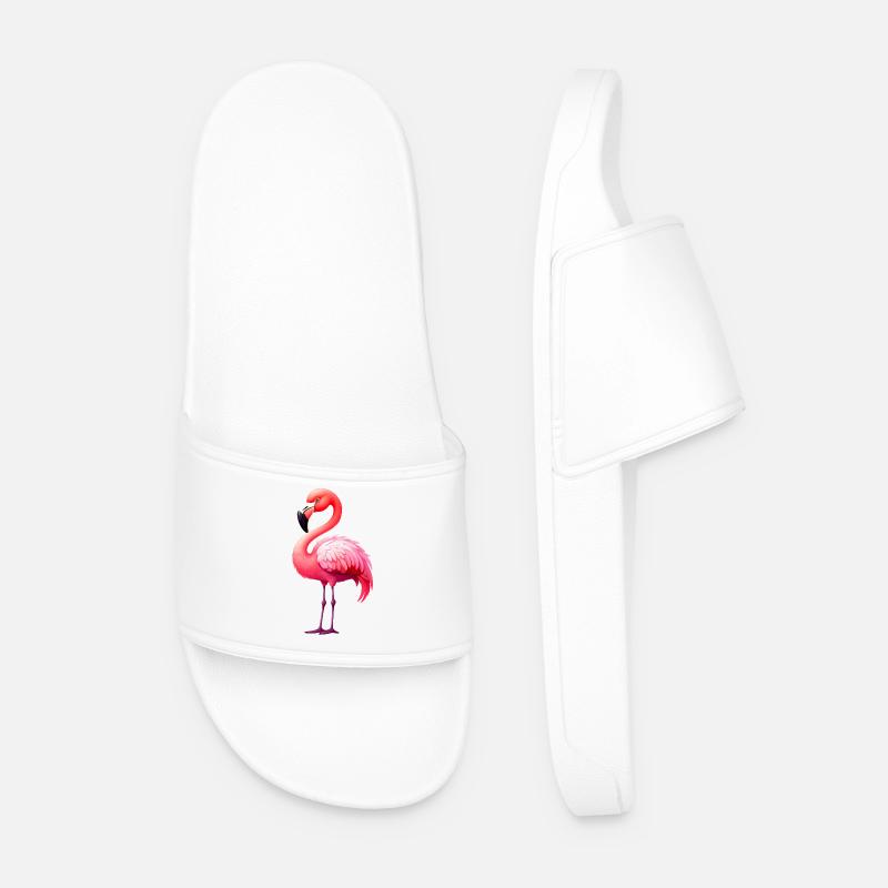 Flamingo - Männer Badelatschen - Weiß