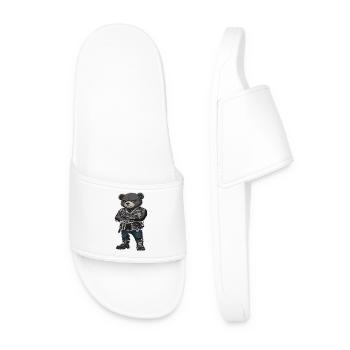 Rocker Bear, veste en cuir Biker - Claquettes Homme - blanc - Devant