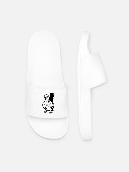 Zombie Pigeon - Claquettes Homme - blanc