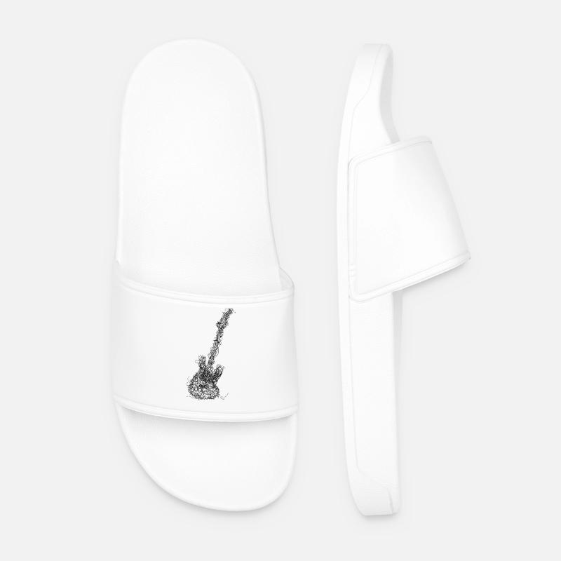 Lower Scribble - Men’s Pool Sliders - white