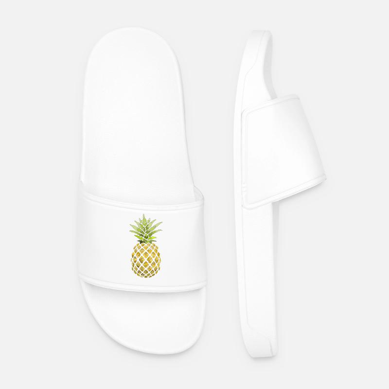 Ananas - Männer Badelatschen - Weiß