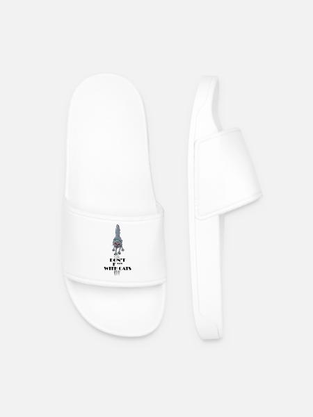 Ne vous fâchez pas avec les chats - Le chat méchant se raye partout - Claquettes Homme - blanc