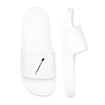 paint brush - Men’s Pool Sliders - white - Front