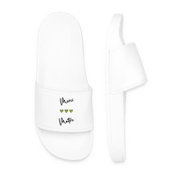 MERCI. MERCI MAÎTRE. CADEAU MAÎTRE. VACANCES. ÉTÉ. - Claquettes Homme - blanc - Devant