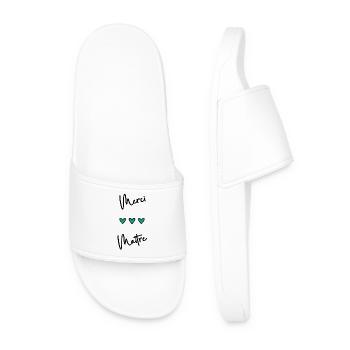 MERCI. MERCI MAÎTRE. CADEAU MAÎTRE. VACANCES. ÉTÉ. - Claquettes Homme - blanc - Devant