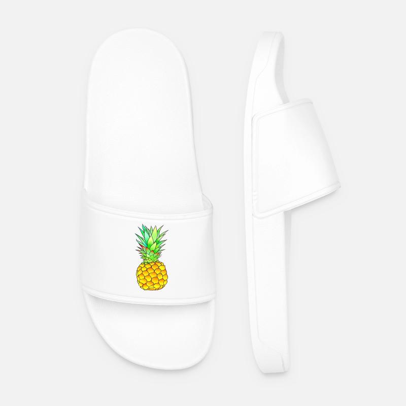 Pineapple - Men’s Pool Sliders - white