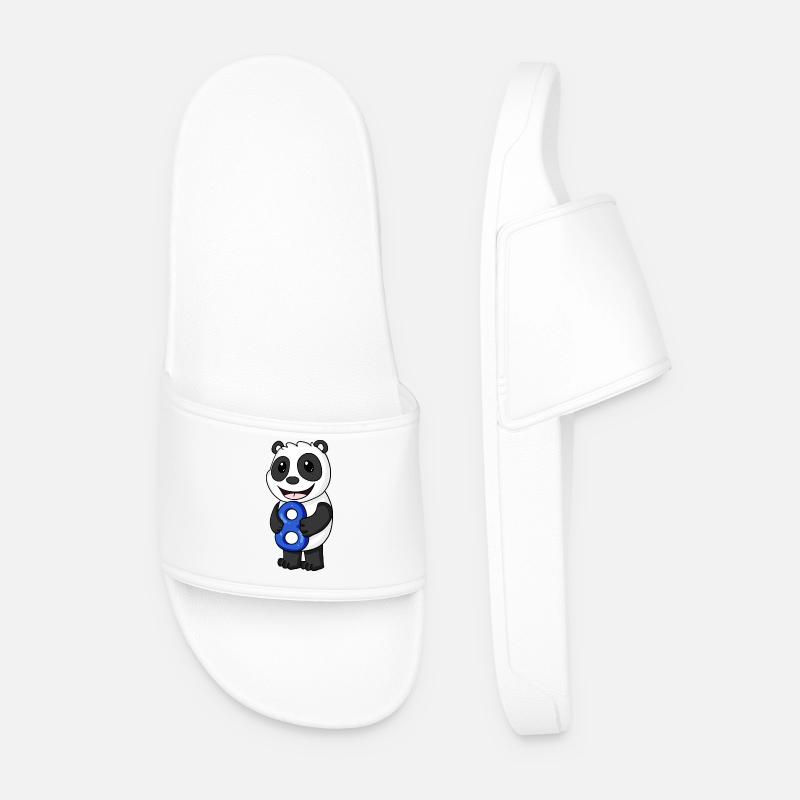Panda 8 - Männer Badelatschen - Weiß