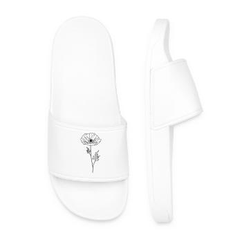 Poppy Flower 13 Artboard 5 - Men’s Pool Sliders - white - Front