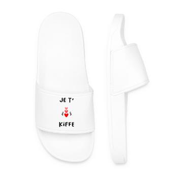 SAINT VALENTIN. EVJF. JE T'AIME. I LOVE YOU. AMOUR - Claquettes Homme - blanc - Devant