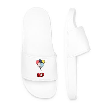 10. 10 YEARS. 10th ANNIVERSARY. 10 YEAR ANNIVERSARY. - Men’s Pool Sliders - white - Front