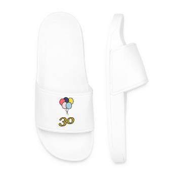 30. 30 YEARS. 30th ANNIVERSARY. 30 YEARS ANNIVERSARY. - Men’s Pool Sliders - white - Front