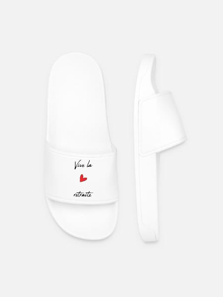 RETIREMENT. RETIREMENT. RETIRED. RETIREMENT - Men’s Pool Sliders - white