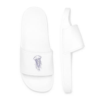 Illustration d’art au trait de méduse - Claquettes Homme - blanc - Devant