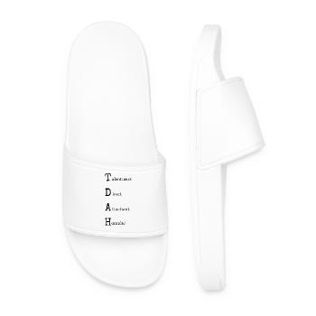 ADHD Power: Neurodivergent Positivity - Men’s Pool Sliders - white - Front