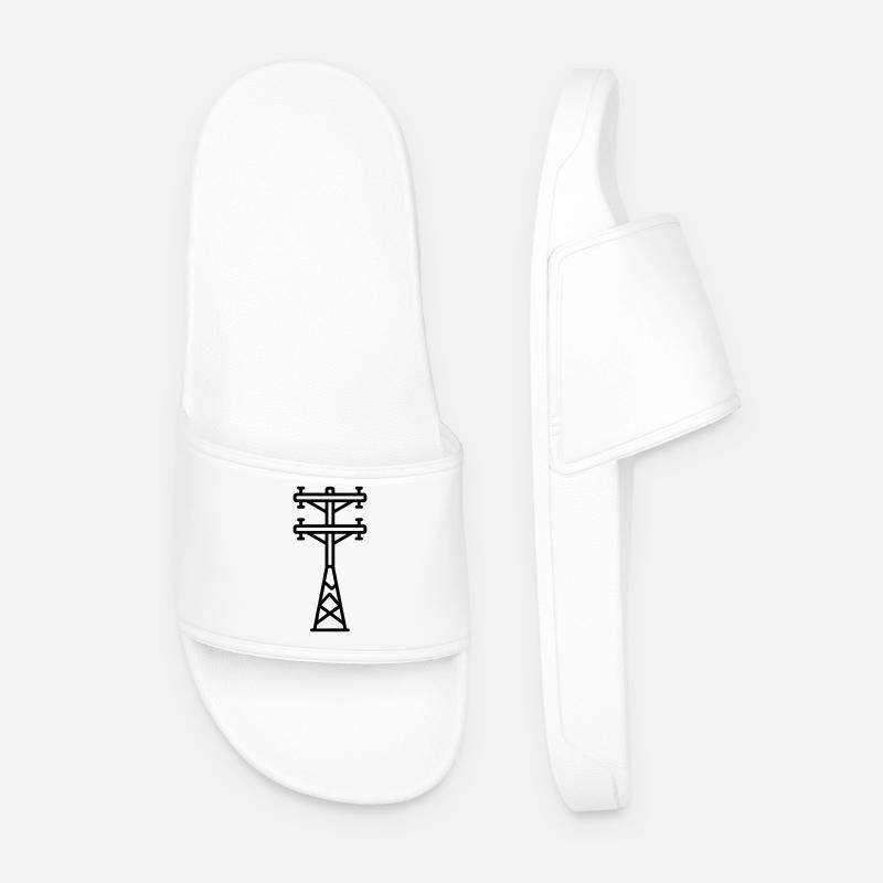 power pole - Men’s Pool Sliders - white