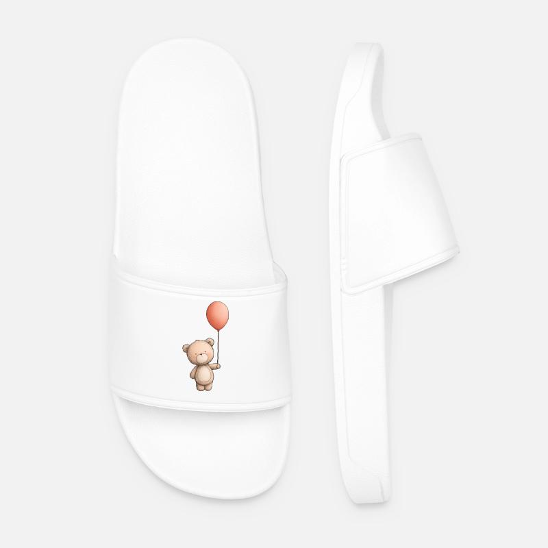 Teddybär, Teddybär - Männer Badelatschen - Weiß