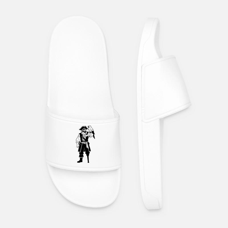 pirate - Men’s Pool Sliders - white